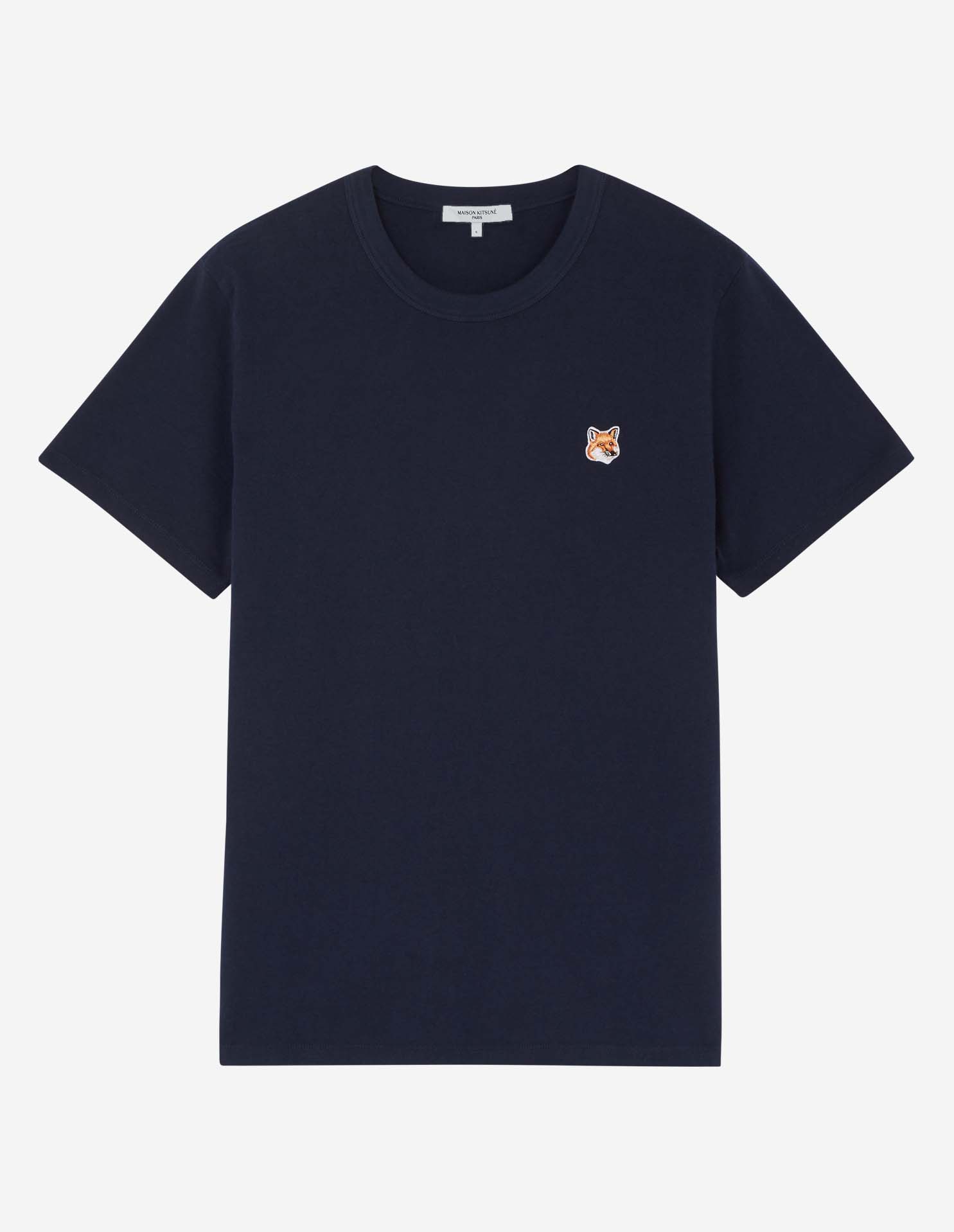 Mens | Fox Head Patch Short-Sleeve Classic Cotton Tee-Shirt | Navy