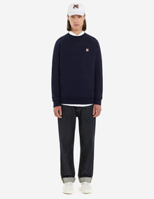 Mens | Iconic Fox Head Patch Classic Cotton Fleece Sweatshirt | Navy
