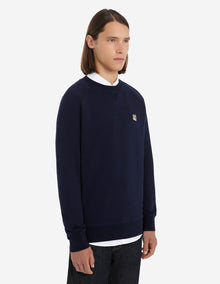 Mens | Iconic Fox Head Patch Classic Cotton Fleece Sweatshirt | Navy