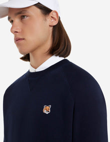 Mens | Iconic Fox Head Patch Classic Cotton Fleece Sweatshirt | Navy