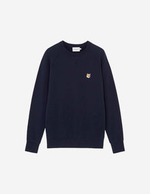Mens | Iconic Fox Head Patch Classic Cotton Fleece Sweatshirt | Navy