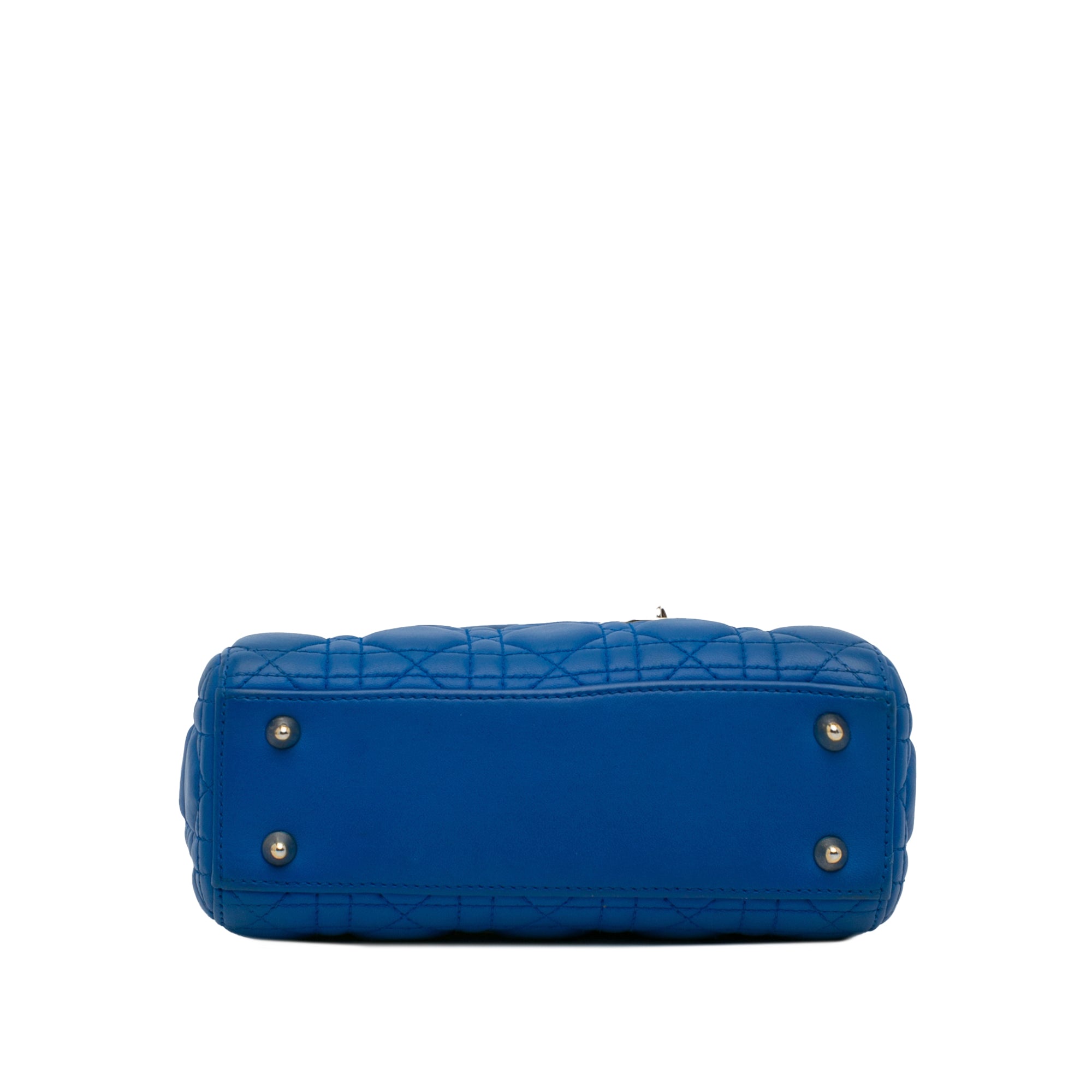 Dior | Pre-Owned Small Lambskin Cannage My ABC Lady | Blue/Dark Blue