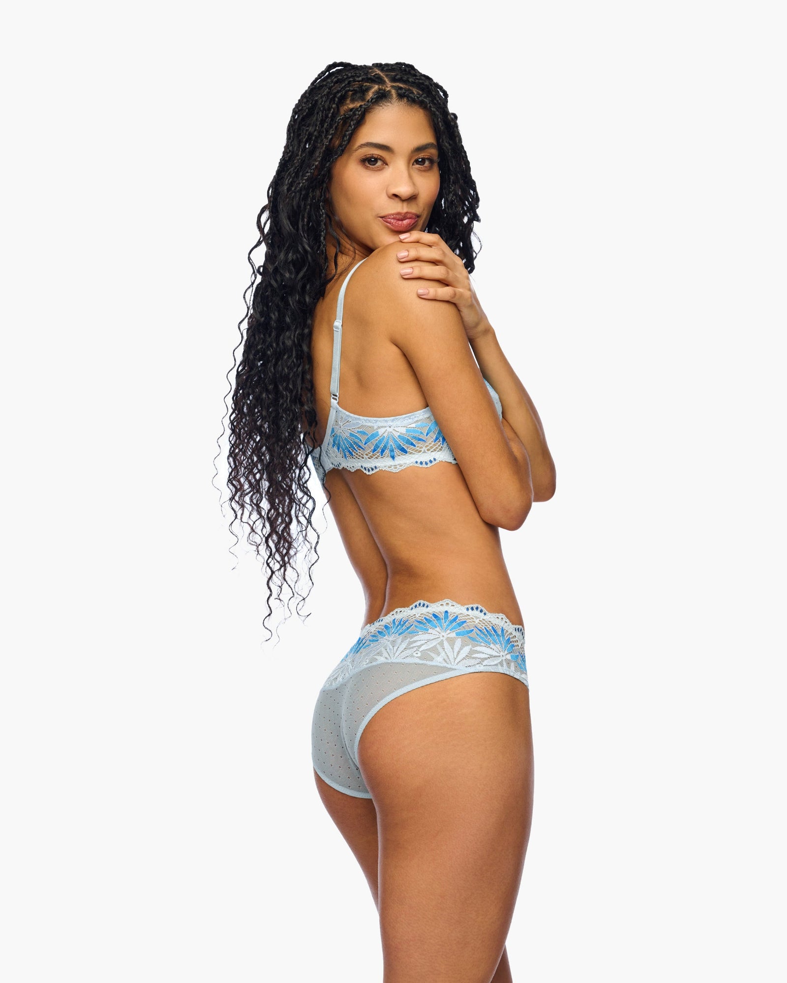 Blue Boyshort - Amalia Cheeky Brief