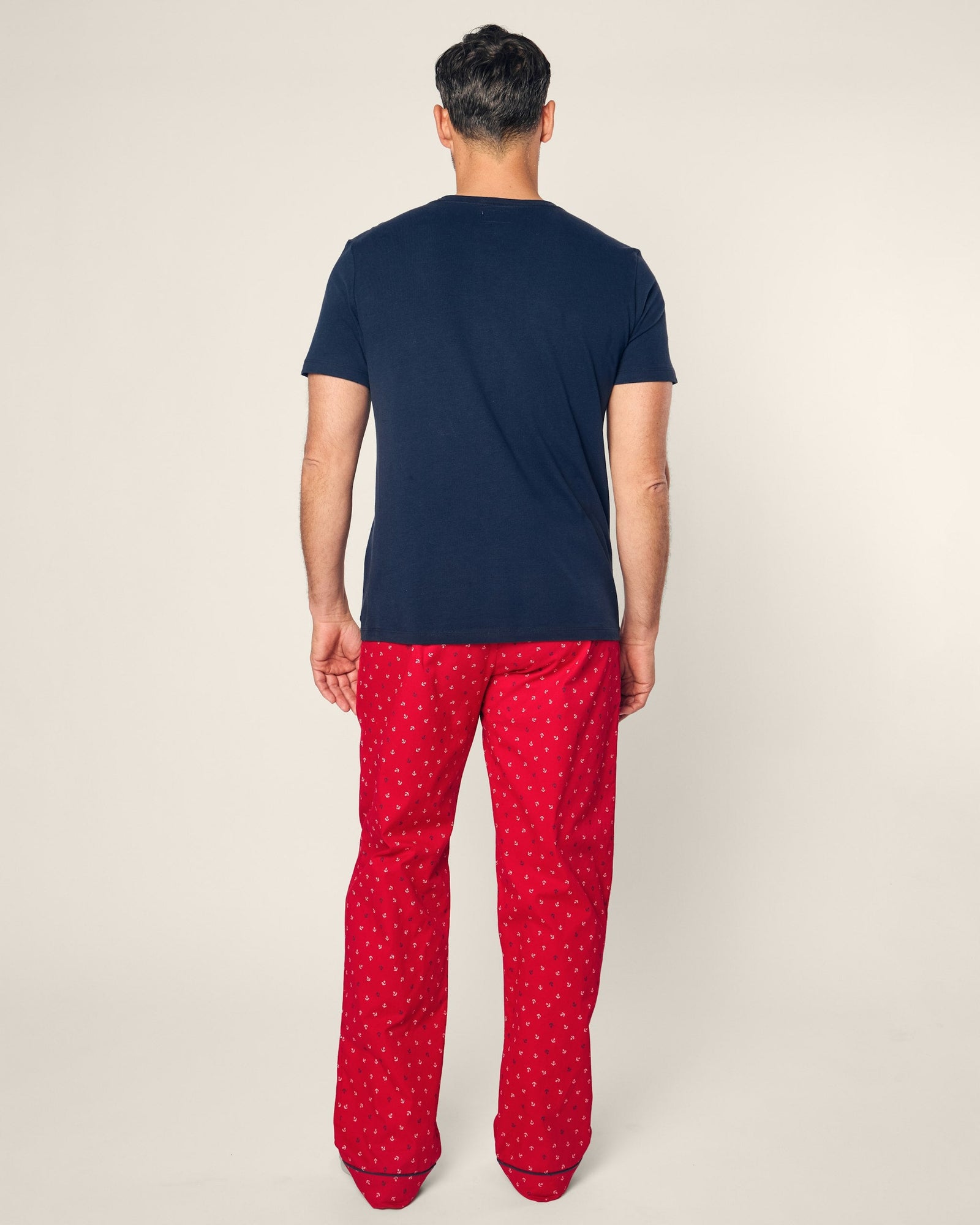 Men's Twill Pajama Pant in Coastal Charms in Anchors Away#Color_Anchors Away