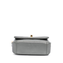 Chanel | Pre-Owned Mini Quilted Lambskin Side Note Flap | Silver