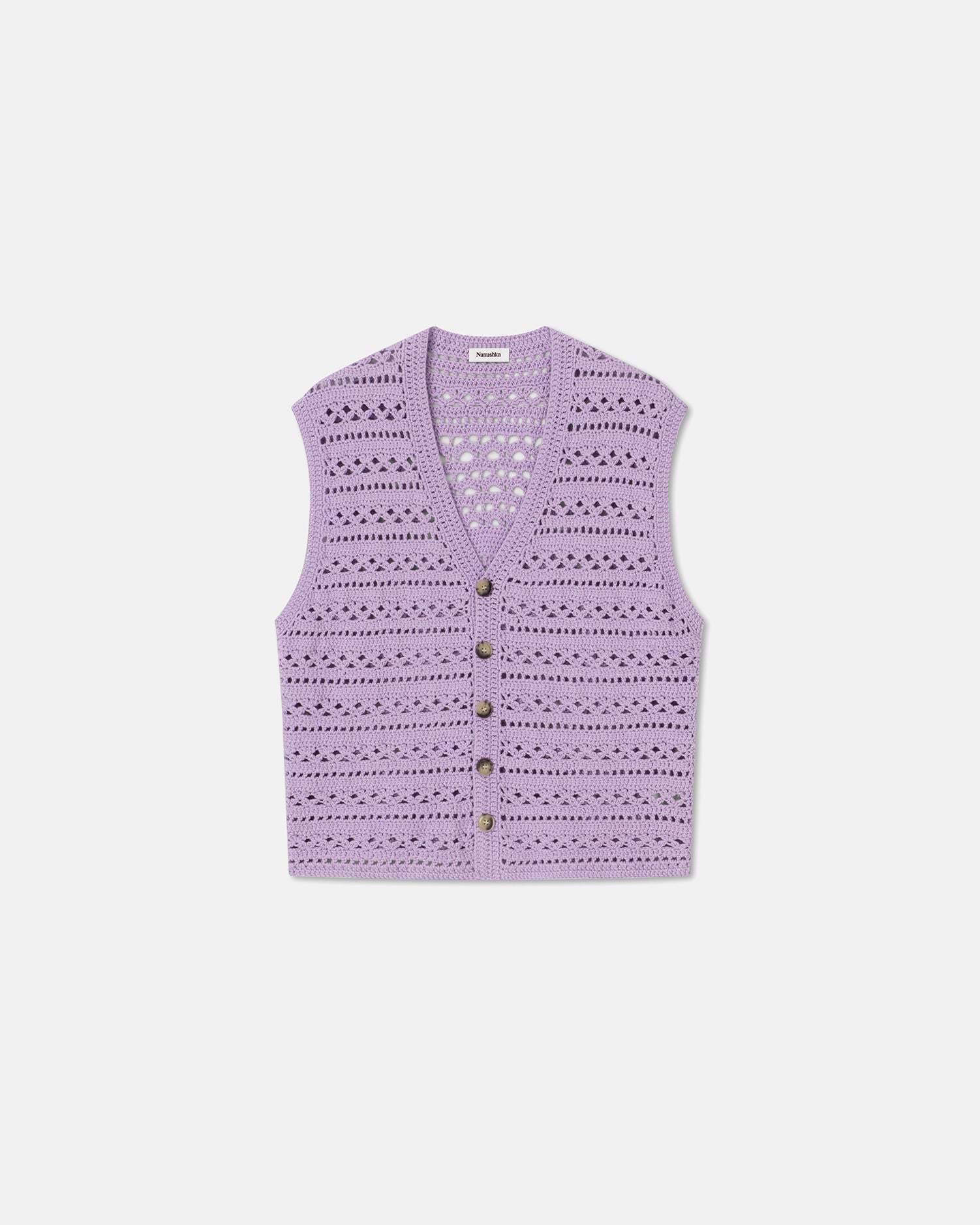 Andor Crochet-Knit Vest | Lilac