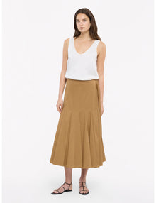 Women | Panel Wrap Skirt | Toffee