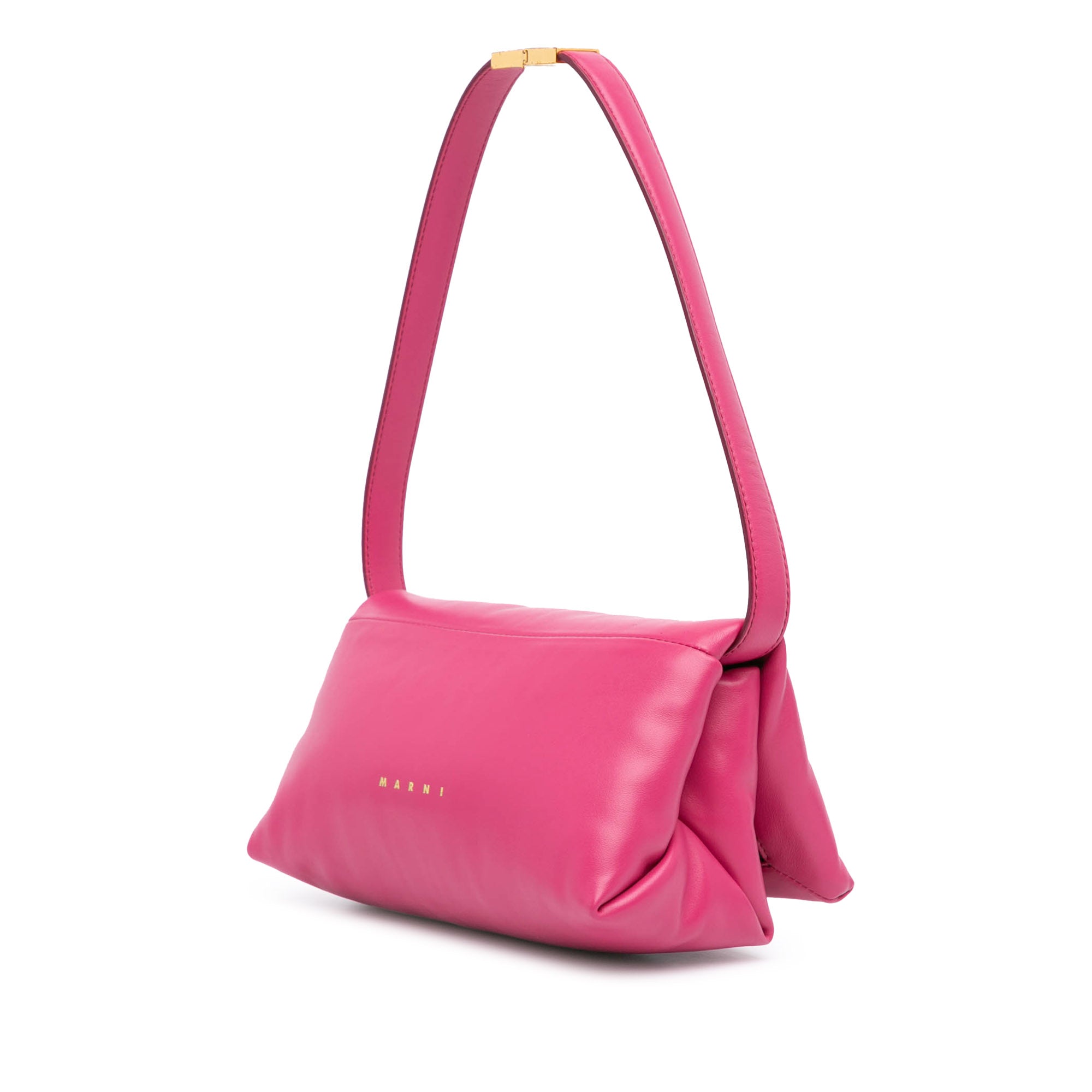 Marni | Pre-Owned Small Leather Prisma Crossbody | Pink/Hot Pink