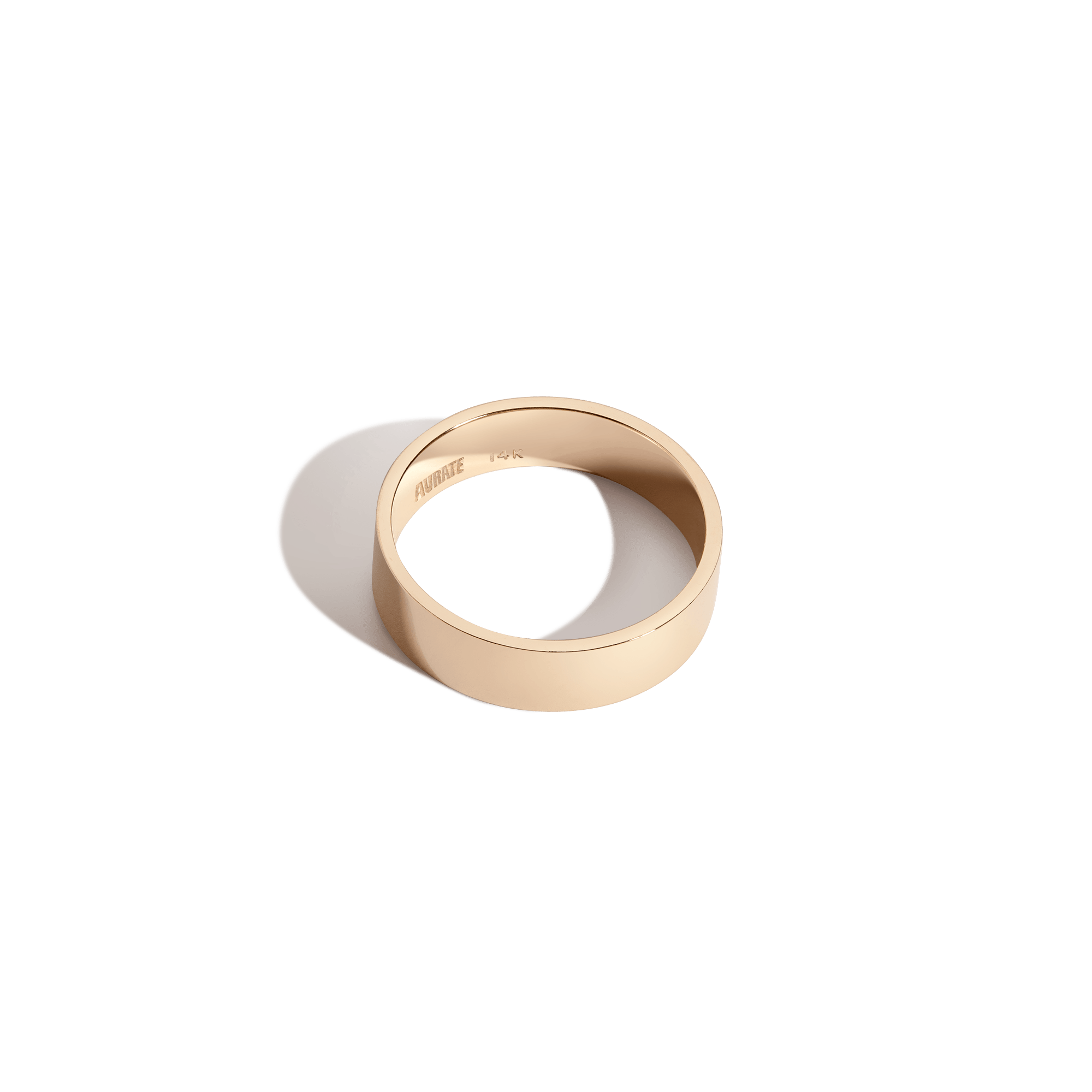 Modern Cigar Band Vermeil Yellow Gold 14K Yellow Gold 18K Yellow Gold Front