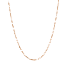 Medium Gold Figaro Chain Necklace Vermeil 14K Rose Gold 18in 22in First