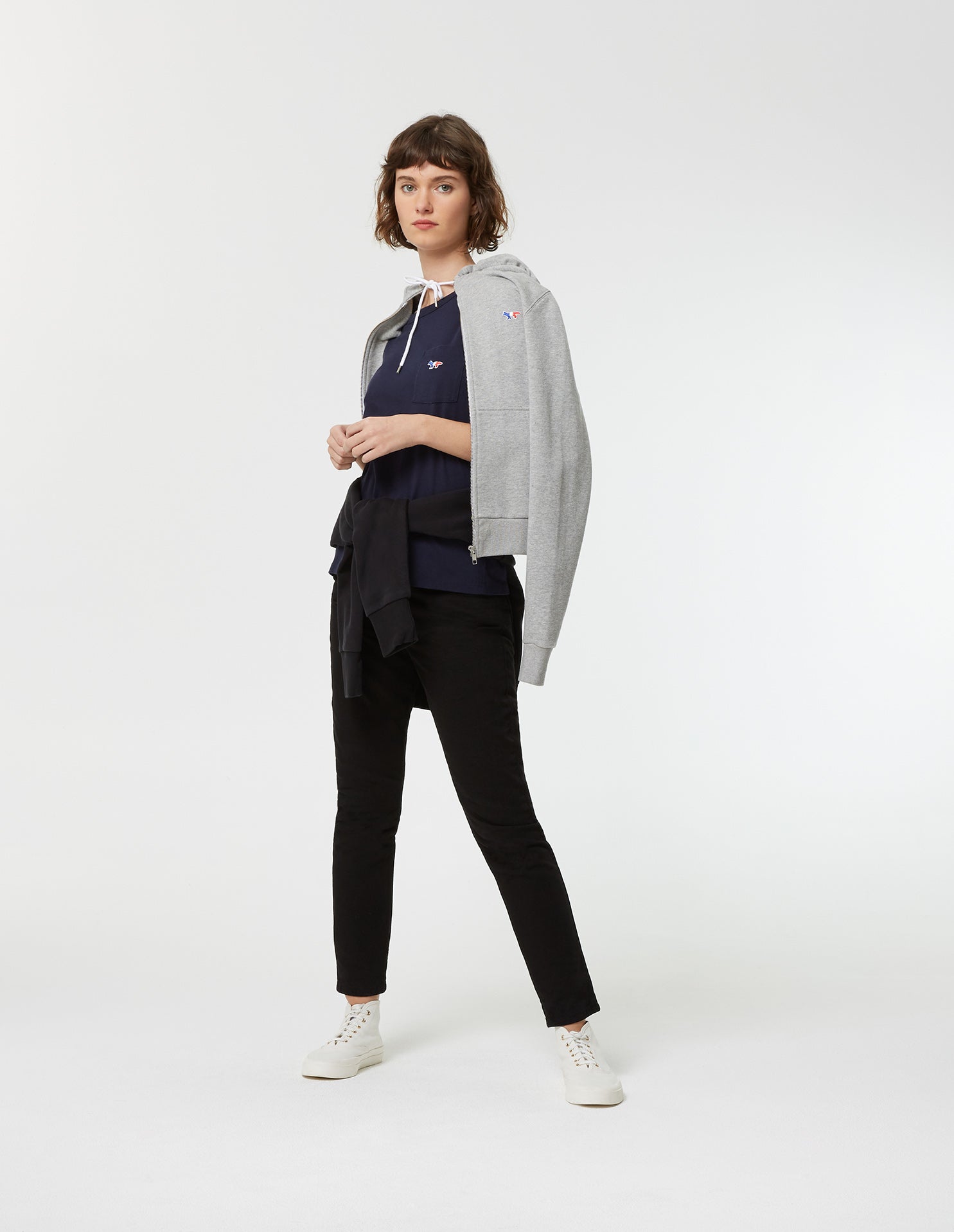Womens | Tricolor Fox Patch Tee-Shirt | Navy