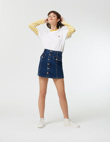 Womens | Fox Head Patch Short-Sleeve Classic Cotton Tee-Shirt | White