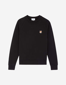 Womens | Ionic Fox Head Patch Adjusted Cotton Fleece Sweatshirt | Black