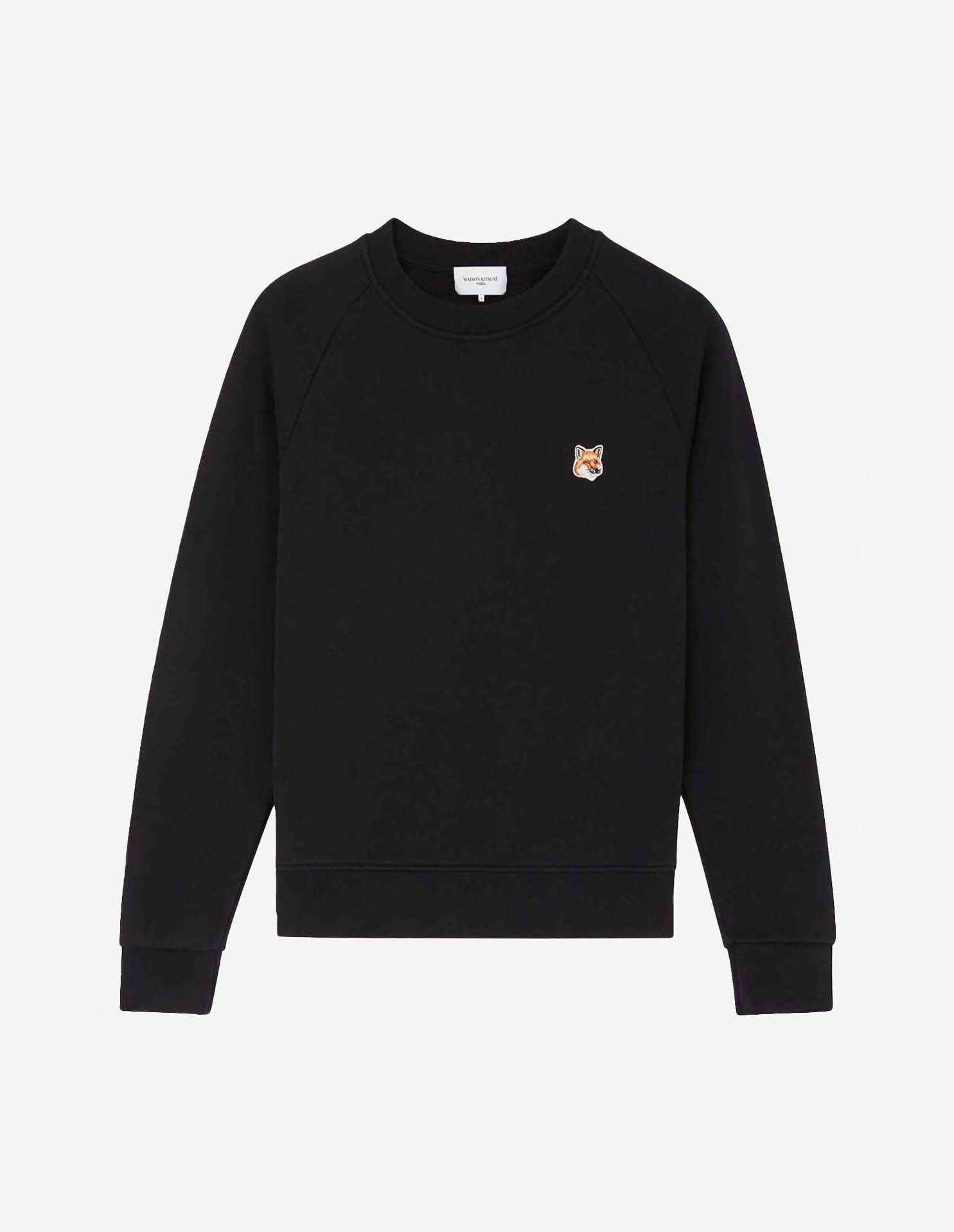 Womens | Ionic Fox Head Patch Adjusted Cotton Fleece Sweatshirt | Black