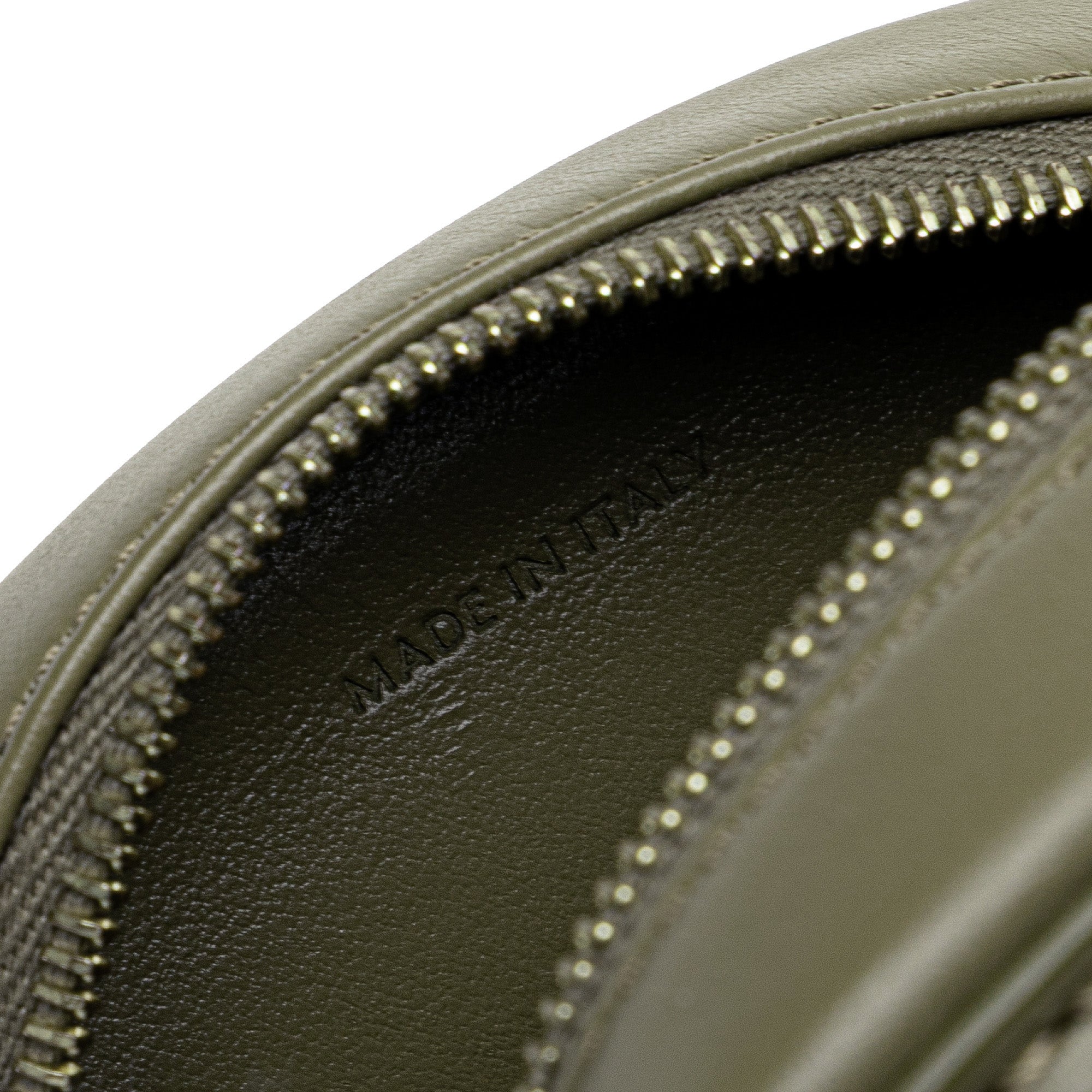 Celine | Pre-Owned Small Calfskin Cuir Triomphe Oval Crossbody | Green/Olive Green