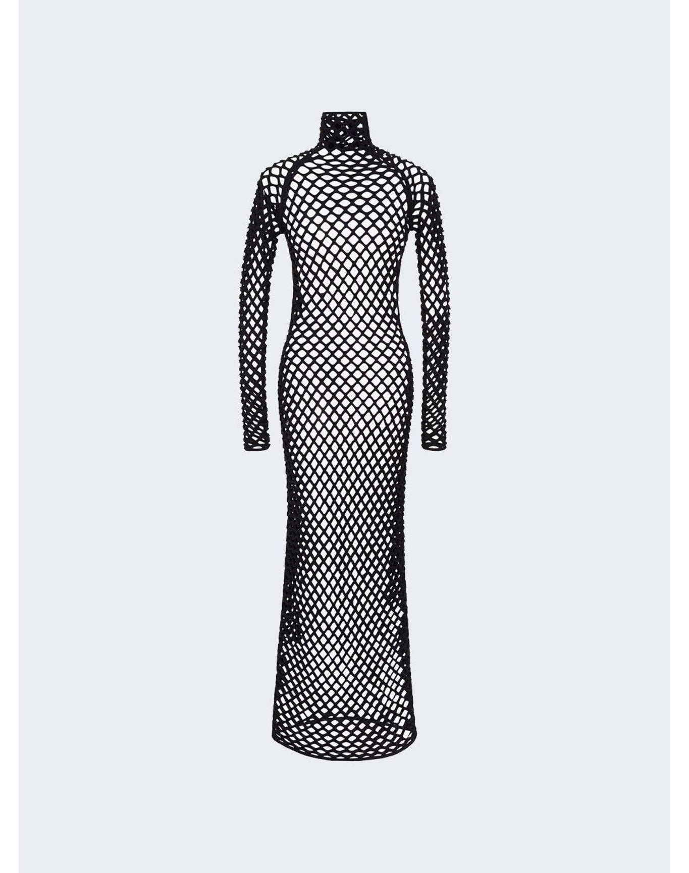 Alaïa | Women | Cage Knit Tube Dress | Black