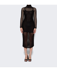 Alaïa | Women | Cage Knit Tube Dress | Black