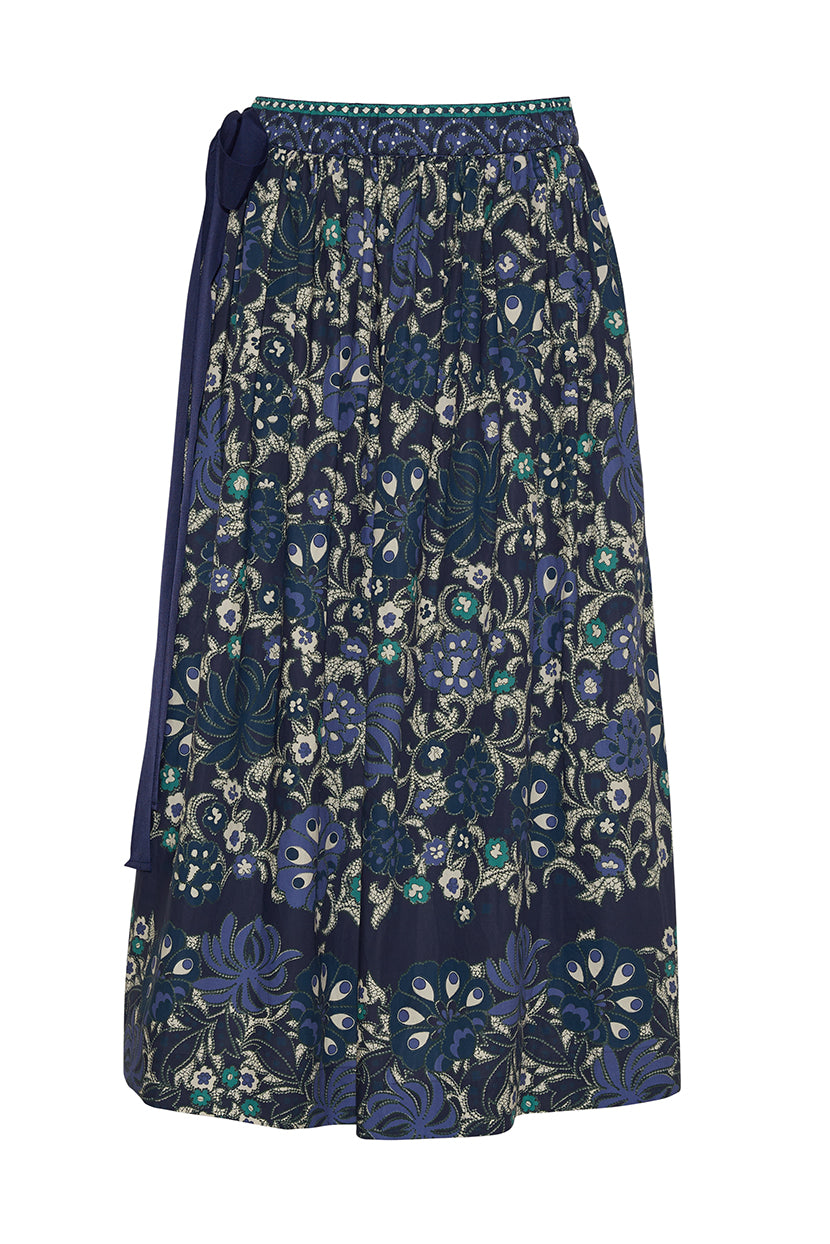 Alia Skirt | Blue Bogata Scarf