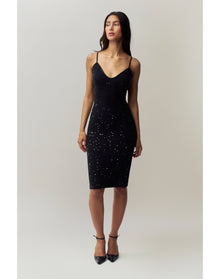 Amelia Sequin Knit Dress | Black