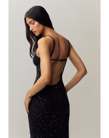 Amelia Sequin Knit Dress | Black