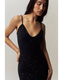 Amelia Sequin Knit Dress | Black