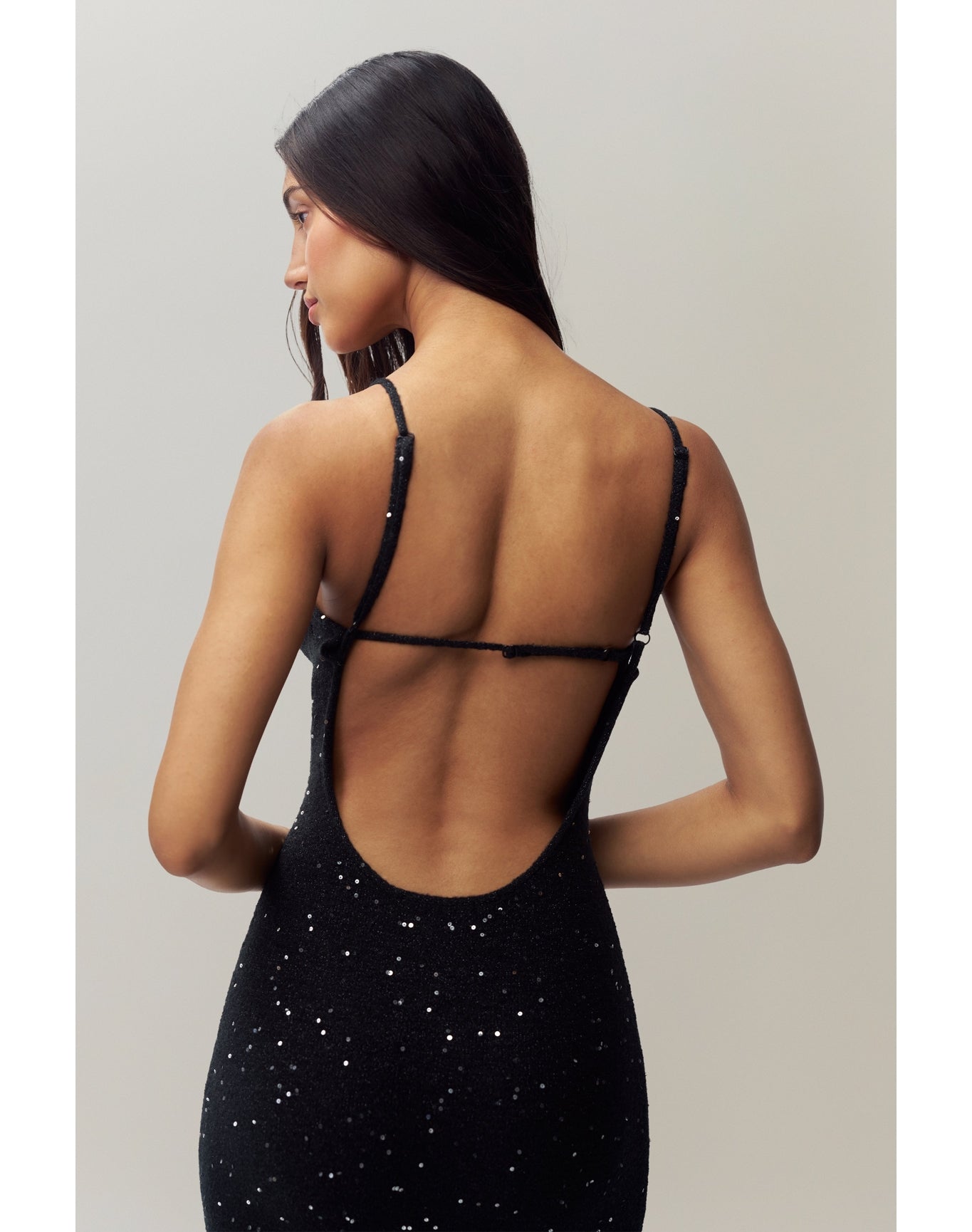 Amelia Sequin Knit Dress | Black