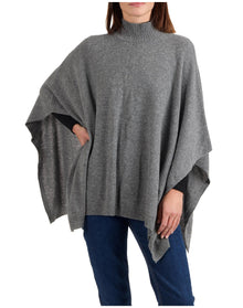 Amicale Cashmere | Women | Cashmere Poncho | Grey V1