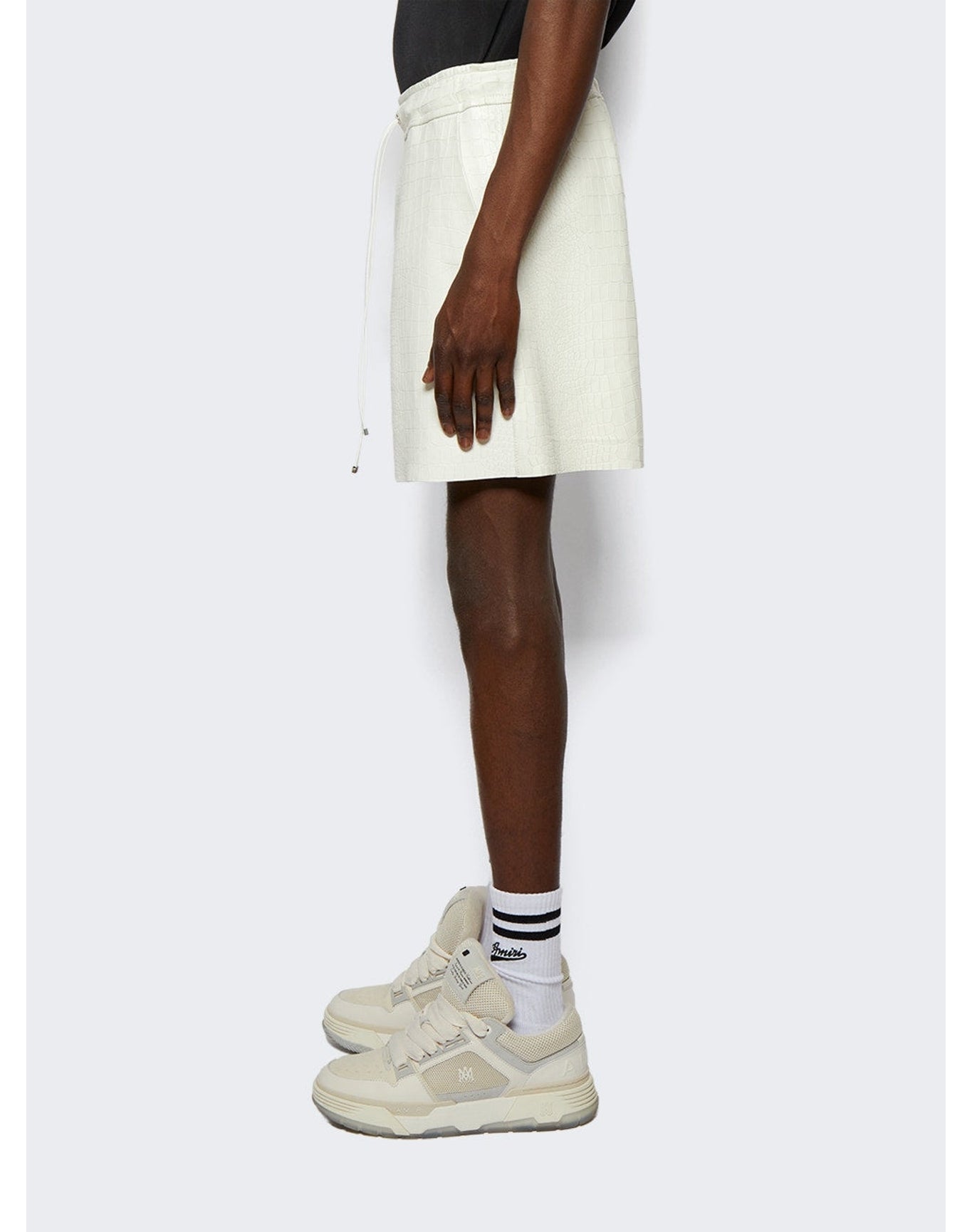 Amiri | Men | Embossed Crocodile Shorts | White