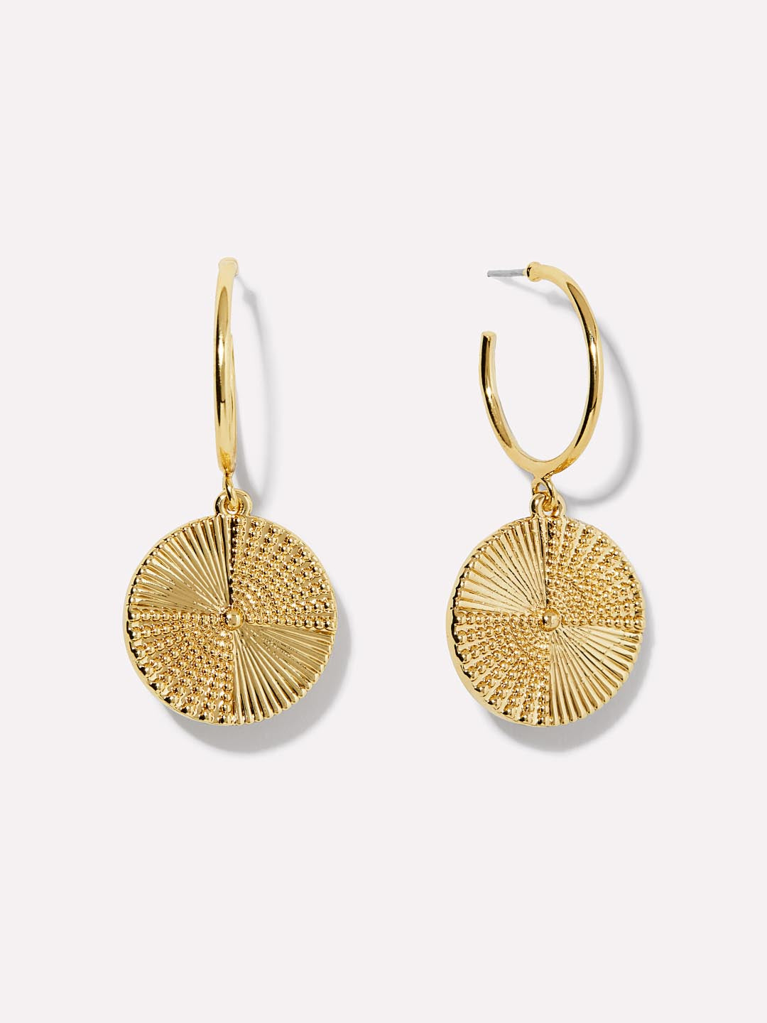 Michelle Coin Hoops | 14K Gold on Brass