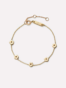 Rowena Flower Bracelet | 14K Gold on Brass