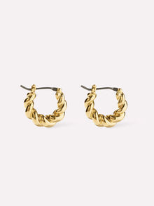 Paris Small Twisted Hoop Earrings | 14K Gold on Brass