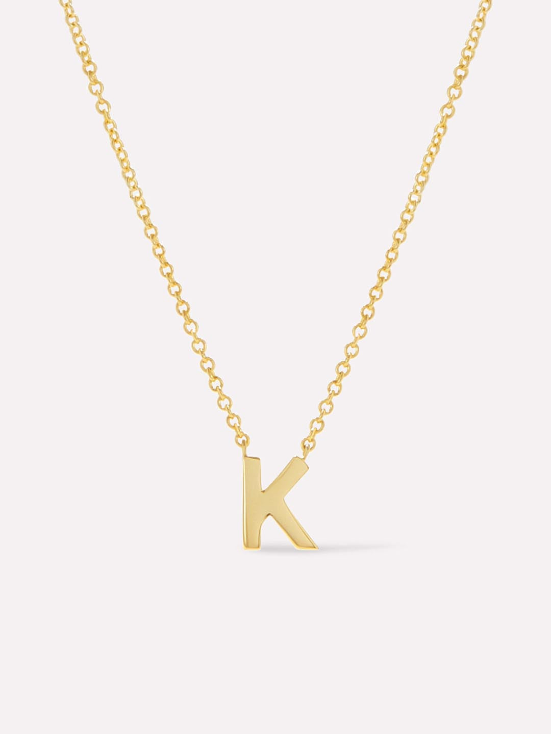 Gold Initial Necklace - Letter Necklace | 14K Gold on Sterling Silver