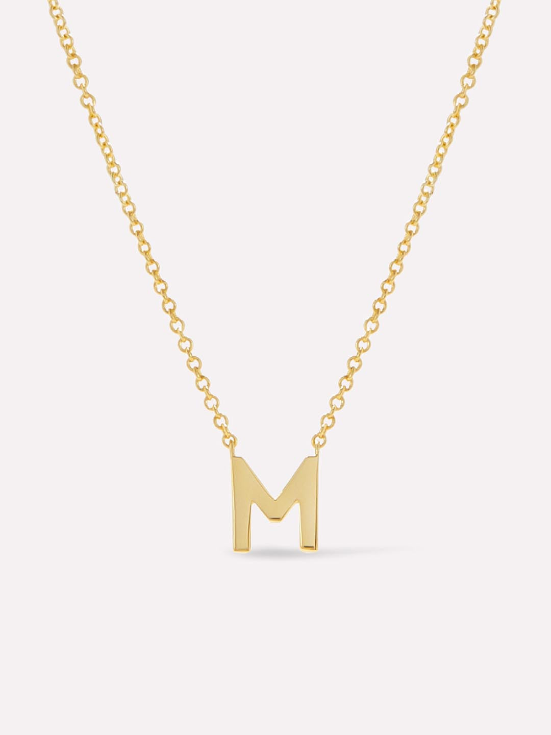 Gold Initial Necklace - Letter Necklace | 14K Gold on Sterling Silver