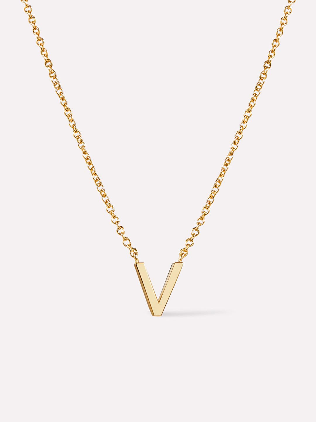 Gold Initial Necklace - Letter Necklace | 14K Gold on Sterling Silver