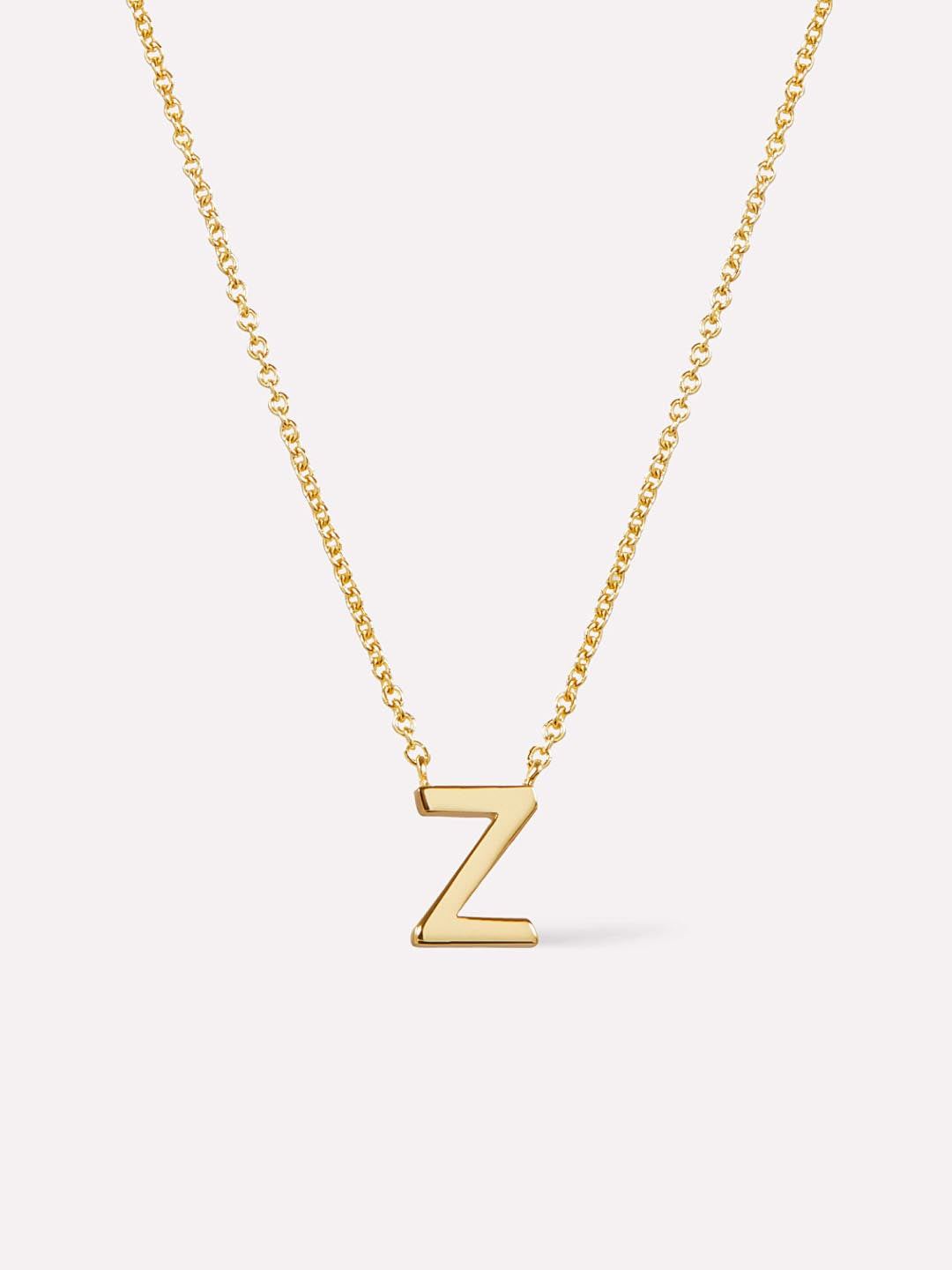 Gold Initial Necklace - Letter Necklace | 14K Gold on Sterling Silver