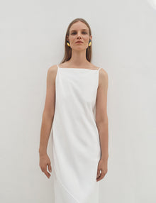 Women | Square Neck Slip Dress | Off White