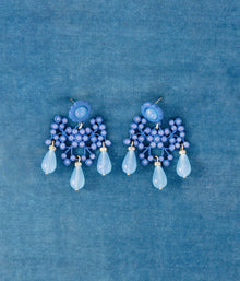 Avril Statement Earrings | Blue