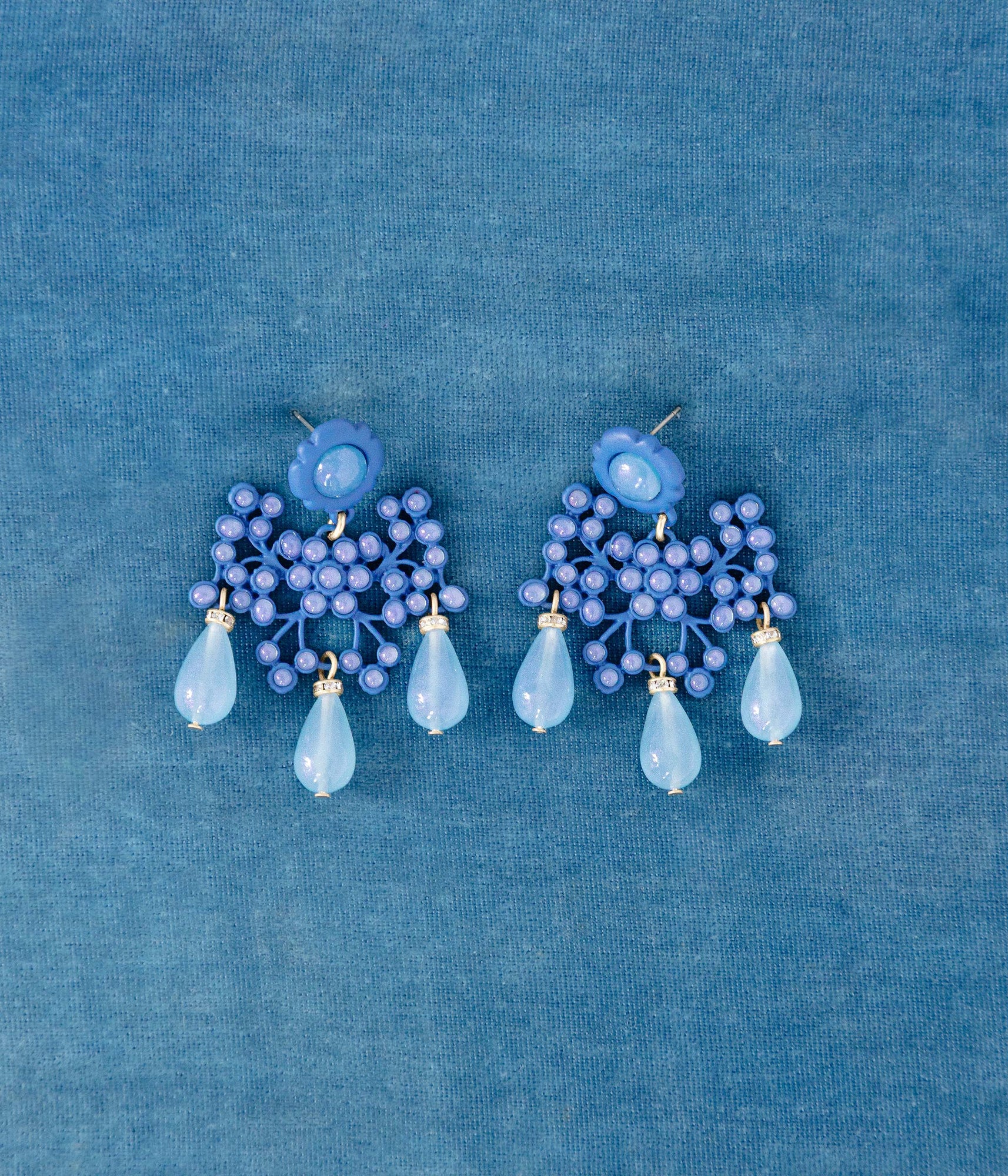 Avril Statement Earrings | Blue