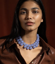 Avril Statement Necklace | Blue