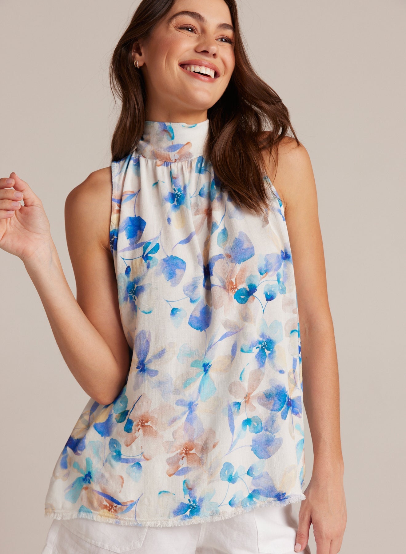 Tie Back Halter Top | Malibu Floral Print