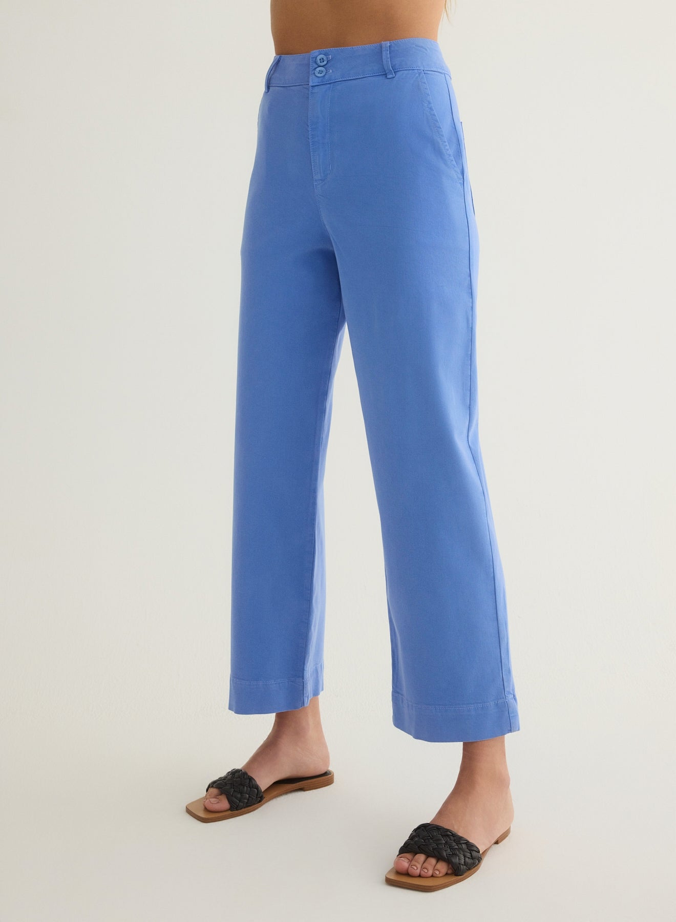 Saige Wide Leg Crop | Portofino Blue