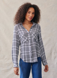 Two Pocket Button Down - Houndstooth Plaid