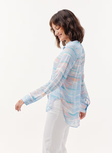 Flowy Button Down | Milos Stripe Print