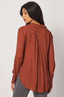 Flowy Button Down - Deep Sepia