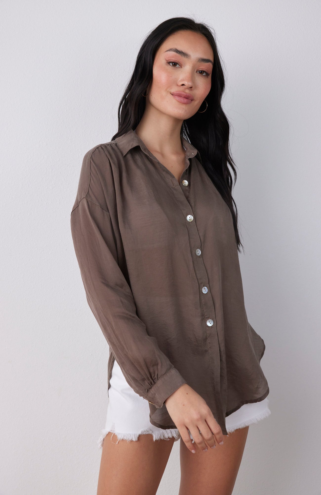 Flowy Beach Shirt | Sierra Brown