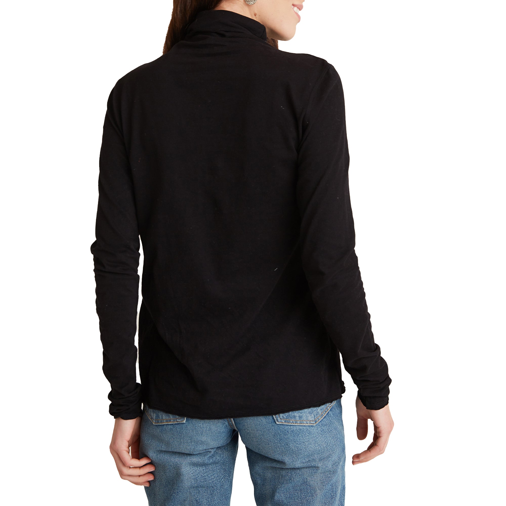 Turtle Neck Top - Black