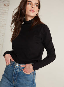 Turtle Neck Top - Black