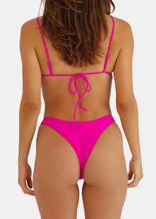Sacred Tie Back Tassel Bikini Top | Grenada Hot Pink