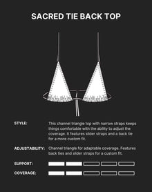 Sacred Tie Back Tassel Bikini Top | Chrome Silver