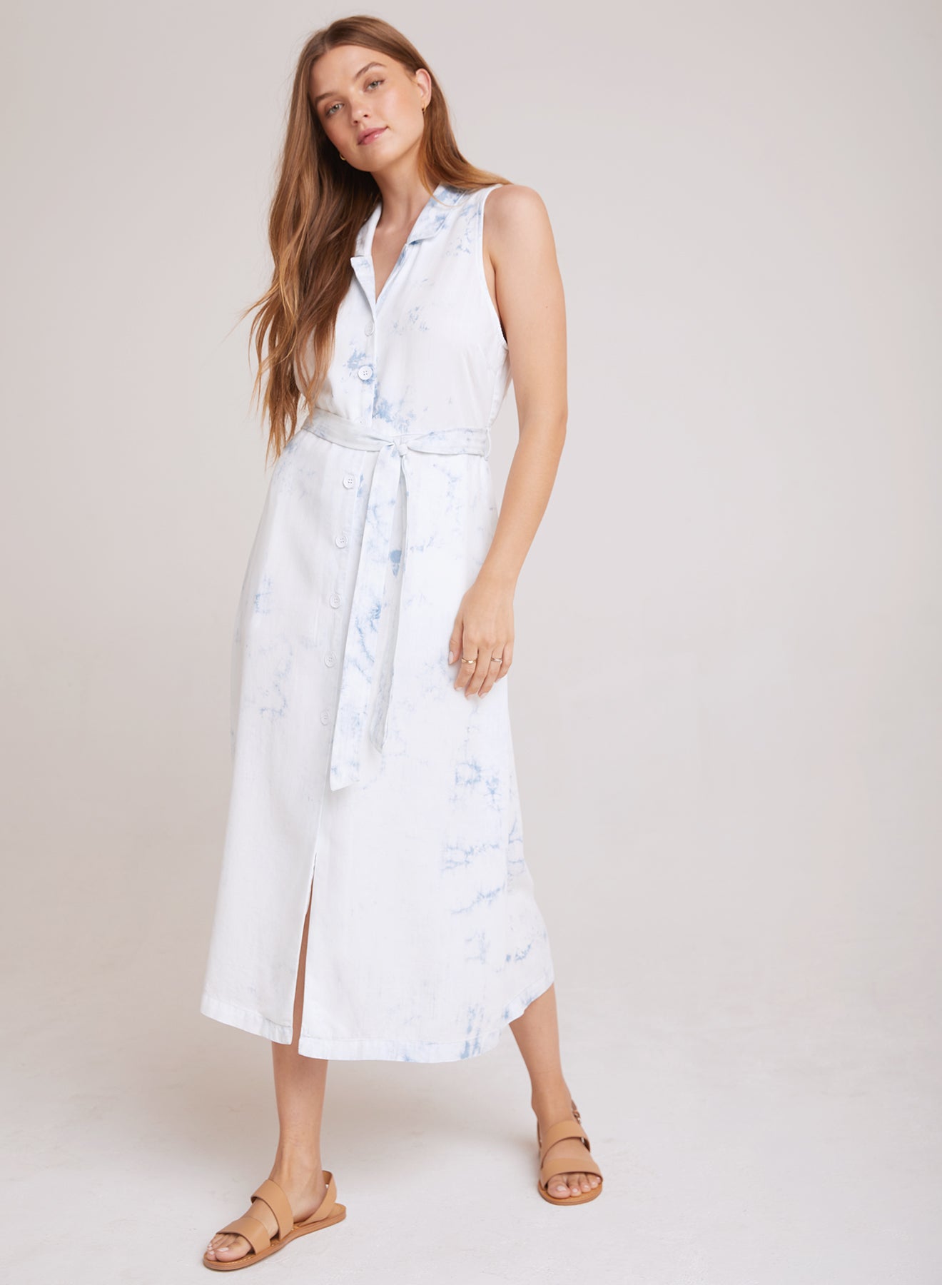 Sleeveless Midi Dress | Cloud Wash